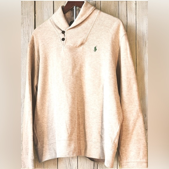 Ralph Lauren Tan Sweater w/ Green Pony| Pre-Loved - Picture 2 of 6
